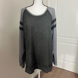 3/$25 NWT Bobbie Brooks 2X Long sleeve top light weight sweatshirt plus gray